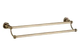 Полотенцедержатель двойной Aquanet 189261 бронза